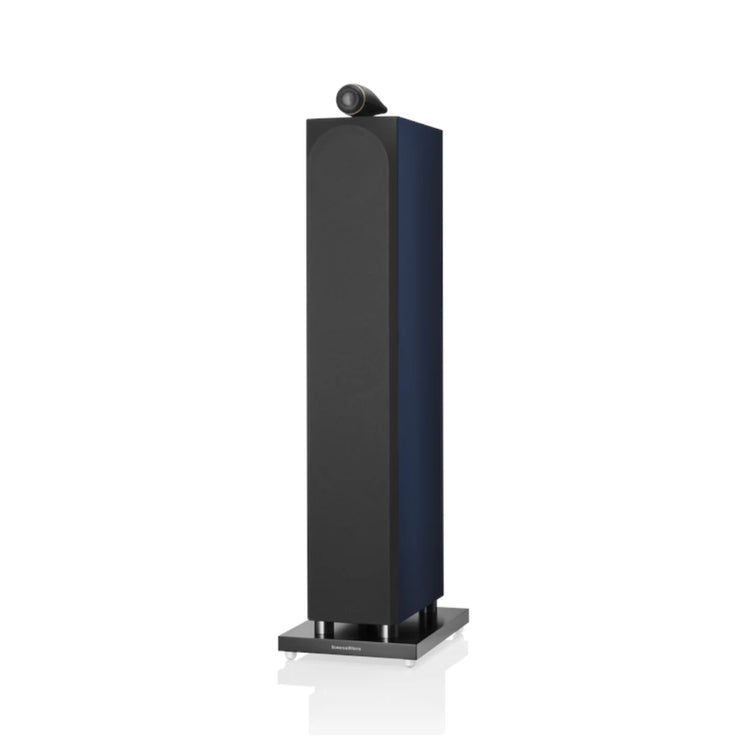 B&W 702 S3 Signature Floorstanding Speaker - Midnight Blue Metallic - with grille