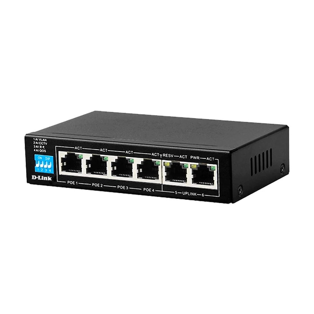 D-Link 6-Port 10/100 Long Range PoE+ Surveillance Switch 