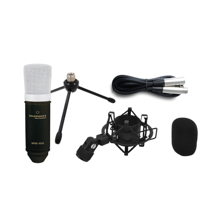 Marantz Professional MPM-1000 Studio Recording Condenser Microphone with Shockmount - Ooberpad India